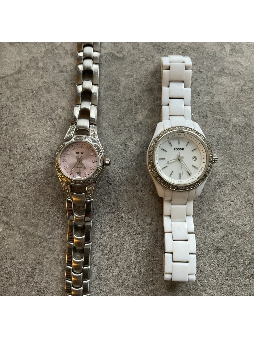 Beautiful Pair Of Relic & Fossil Womens Watches Both Watches Run Great D2